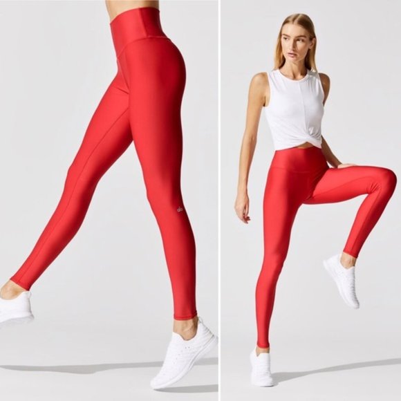 ALO Yoga Pants - Alo Airlift High Waist Leggings in Scarlet Red